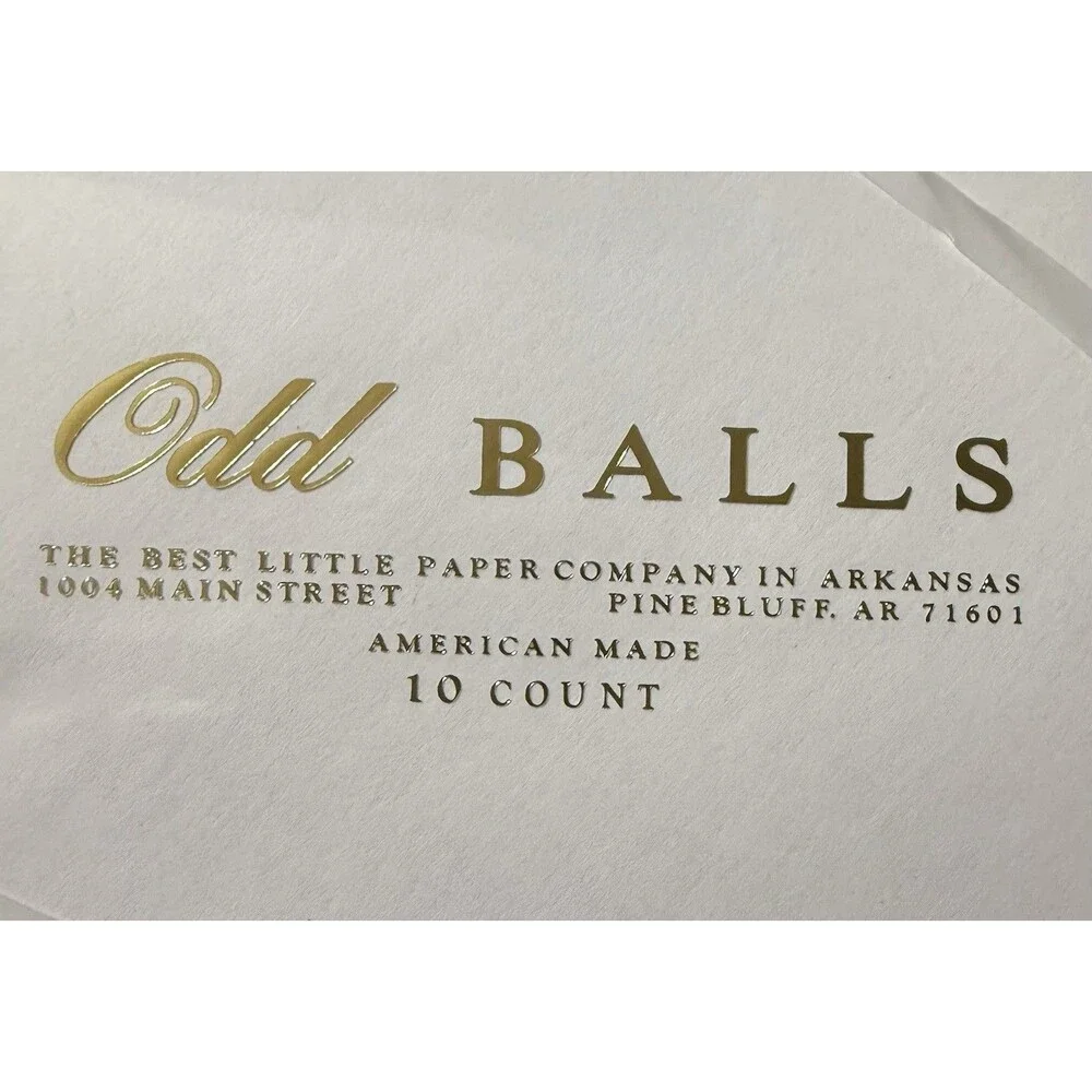 Odd Balls Christmas Note Cards - Laurel Wreath - Folded - 10 Pack
